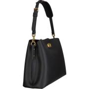 Stijlvolle Willow Schoudertas Coach , Black , Dames