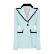 Lichtblauwe Tuxedo Detail Blazer Nina Ricci , Blue , Dames