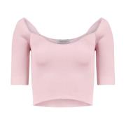 Roze Heart Neckline Cropped Top Nina Ricci , Pink , Dames