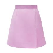 Lila Satijnen A-Lijn Mini Rok Nina Ricci , Purple , Dames