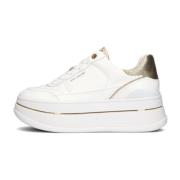 Witte Lage Sneakers Hayes Laces Up Michael Kors , White , Dames