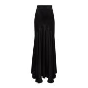 Zwarte Bias Cut Lange Rok Nina Ricci , Black , Dames