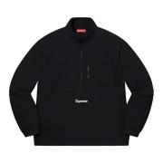 Zwarte Polartec Half Zip Pullover Supreme , Black , Heren