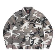 Quilted Work Jacket Grey Camo Supreme , Multicolor , Heren