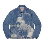 Beperkte Oplage John Coltrane Denim Jack Blauw Supreme , Blue , Heren