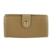 Pre-owned Leather wallets Bvlgari Vintage , Brown , Dames