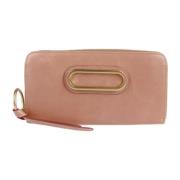 Pre-owned Leather wallets Chloé Pre-owned , Pink , Dames