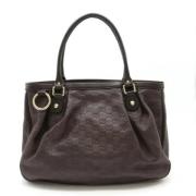 Pre-owned Leather gucci-bags Gucci Vintage , Brown , Dames