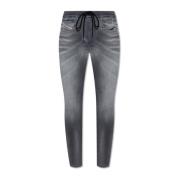 Broek met 2061 D-Tail logo Diesel , Gray , Dames