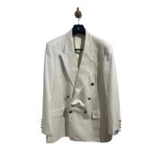 Pre-owned Cotton outerwear Yves Saint Laurent Vintage , White , Dames