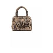 Python Print Leren Mini Tote Pompei Donatella , Brown , Dames