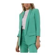 Turquoise Colbert Blazers voor Dames Est'Seven , Blue , Dames