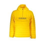 Gele Hoodie met Contrasterende Details Napapijri , Yellow , Heren