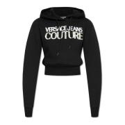 Sweatshirt met logo Versace Jeans Couture , Black , Dames