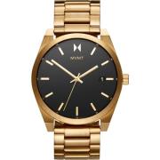 Gouden Element Kwarts Horloge Zwarte Wijzerplaat Mvmt , Yellow , Heren