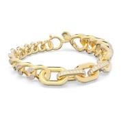 Pavé Gouden Armband Dextera Collectie Swarovski , Yellow , Dames