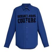 Shirt met logo Versace Jeans Couture , Blue , Heren