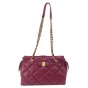 Pre-owned Leather totes Salvatore Ferragamo Pre-owned , Purple , Dames