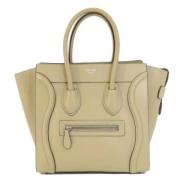 Pre-owned Leather celine-bags Celine Vintage , Beige , Dames