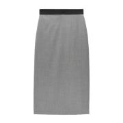 Grijze Geplooide Rok Msgm , Gray , Dames