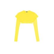 Gelaagde Crop Top Jacquemus , Yellow , Dames