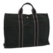 Pre-owned Canvas handbags Hermès Vintage , Black , Dames