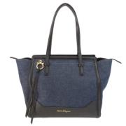 Pre-owned Leather totes Salvatore Ferragamo Pre-owned , Blue , Dames