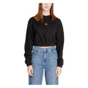 Katoenen Crew Neck Sweater Calvin Klein , Black , Dames