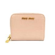 Pre-owned Leather wallets Miu Miu Pre-owned , Pink , Dames