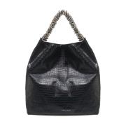 Zwarte Shopper Tas Aw24 Orciani , Black , Dames