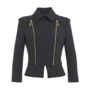 Zwarte Blazer Aw24 Dameskleding Elisabetta Franchi , Black , Dames