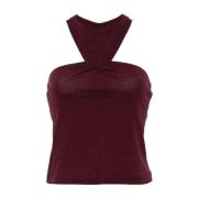 Burgundy Zineba Top Isabel Marant , Brown , Dames