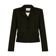 Zwarte Geknoopte Blazer Ganni , Black , Dames