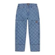 Quilted Double Knee Painter Pant Denim Supreme , Blue , Heren