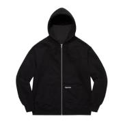 Limited Edition Dubbele capuchon Facemask Zip Up Hoodie Supreme , Blac...