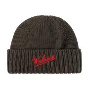 Wollen muts met logo Woolrich , Green , Heren