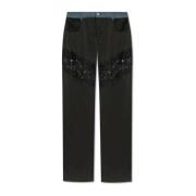 Broek met gecombineerde materialen Blumarine , Black , Dames