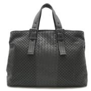 Pre-owned Leather handbags Bottega Veneta Vintage , Gray , Dames