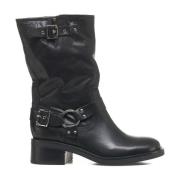 Zwarte Enkellaarsjes Biker Curiosite , Black , Dames