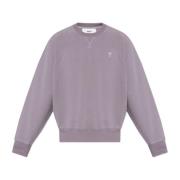 Sweatshirt met logo Ami Paris , Purple , Heren