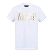 T-shirt met logo Versace Jeans Couture , White , Heren