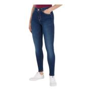 Donker Denim Skinny Katoen Stretch Jeans Tommy Jeans , Blue , Dames