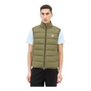 Matte Finish Donsvest Moncler , Green , Heren