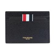 Canvas leren kaarthouder Thom Browne , Black , Heren