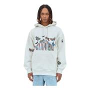 Butterfly Logo Hoodie Patta , Gray , Heren