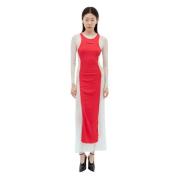 Maxi Jurk met Paneelconstructie Jean Paul Gaultier , Red , Heren