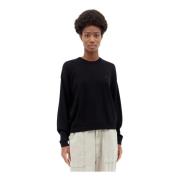 Katoen-gebreide Crewneck Sweater Carhartt Wip , Black , Dames