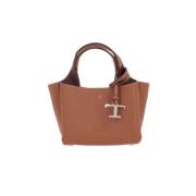 Lichtbruine Gehamerde Leren Tote Tas Tod's , Brown , Dames