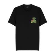 Teddybeerprint T-shirt Zwart PS By Paul Smith , Black , Heren