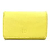 Pre-owned Leather wallets Loewe Pre-owned , Yellow , Dames